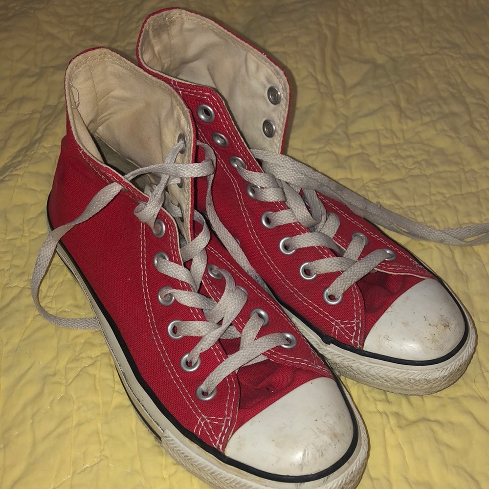 Red High Top Converse Chuck Taylor